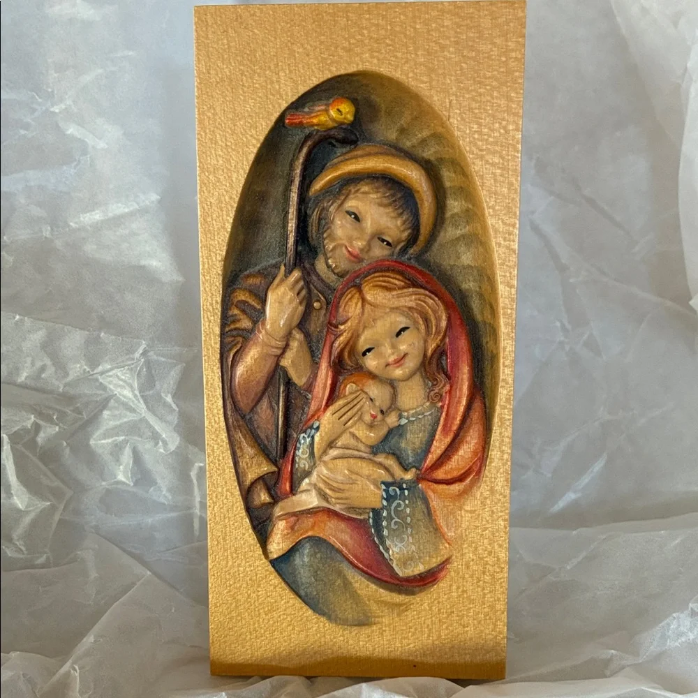 ANRI collectible Juan Ferrándiz Tyrol, Italy VTG Religious Table Top Art Plaque